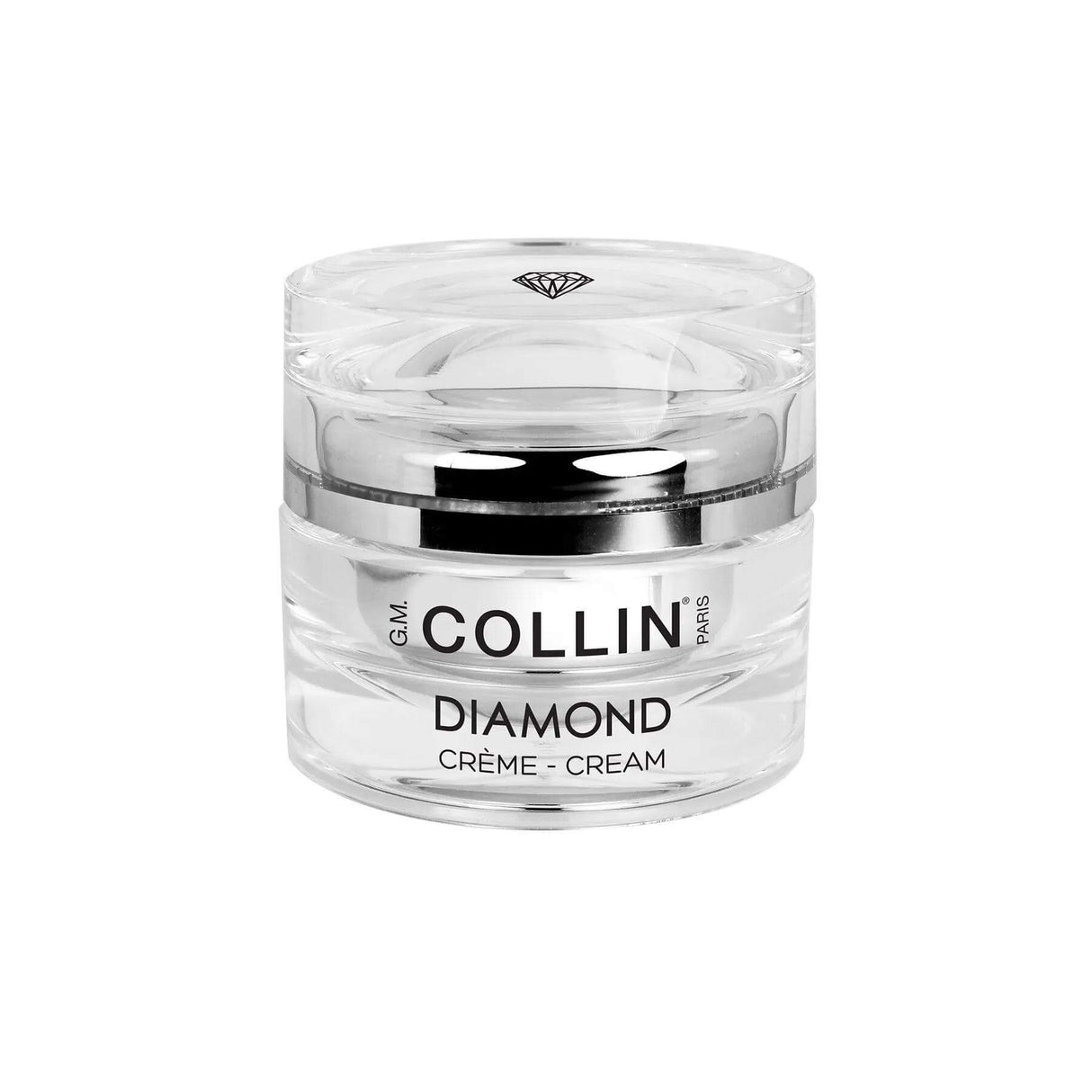 Luxury Diamond Cream jar for youthful, firm skin with natural peptides, suitable for daily use. Enhance firmness and elasticity.