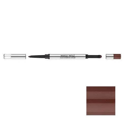 Malu Wilz Duo Eyebrow Powder-Pencil showing both pencil tip and powder applicator, ideal for well-defined, natural-looking eyebrows.