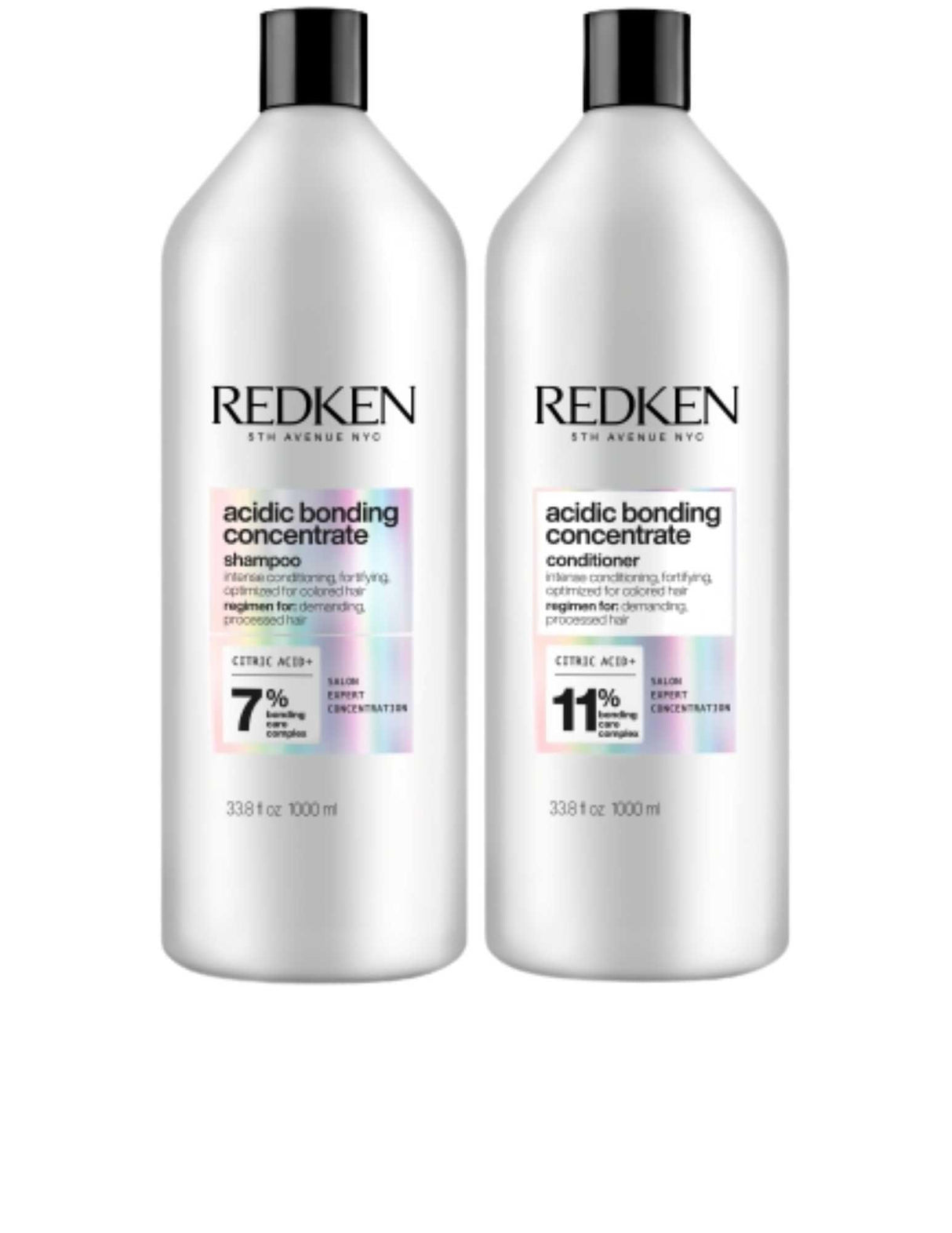 Redken Duo Liters - Acidic Bonding Concentrate Shampoo & Conditioner for damage repair and nourishment in two bottles.