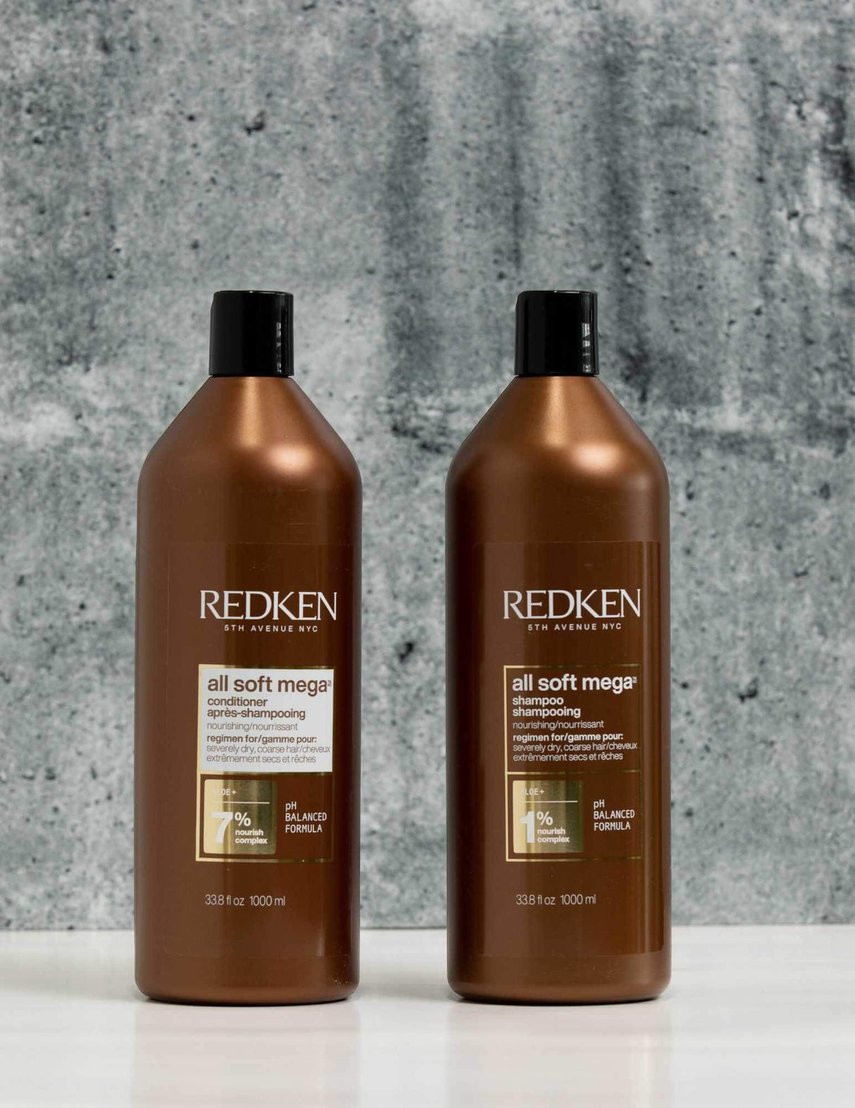 Redken Duo Liters - All Soft Mega Curls Shampoo & Conditioner for soft, nourished, hydrated curly hair.