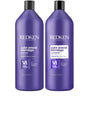 Redken Duo Liters Color Extend Blondage Shampoo and Conditioner for blonde, color-treated hair, combatting brassiness and color fading.