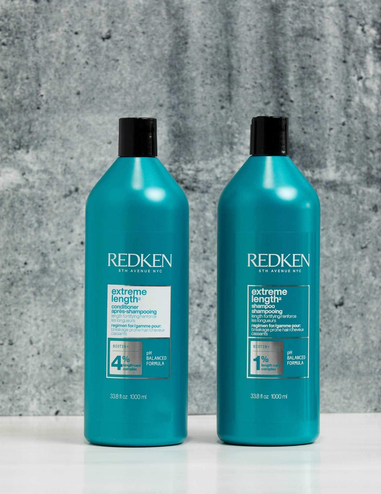 Redken Duo Liters Extreme Length Shampoo and Conditioner set for healthy hair growth.