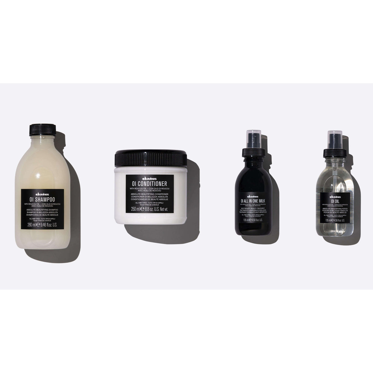 Davines Effortless Messy Waves Set including shampoo, conditioner, serum, and spray for natural textured hair.