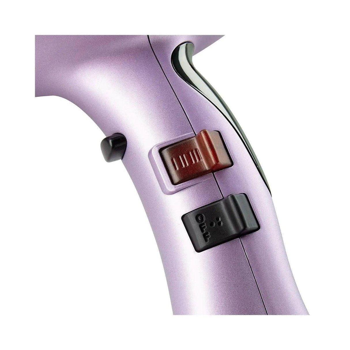 Close-up of Elchim 8th Sense RUN Hair Dryer, Lily Rose edition, highlighting the controls on the handle.