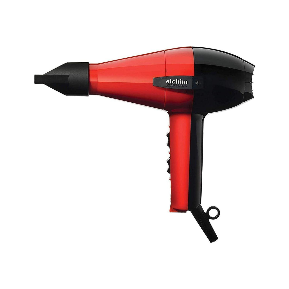 Elchim Classic 2001 lightweight professional hair dryer in red, featuring high-pressure airflow and removable lint filter.