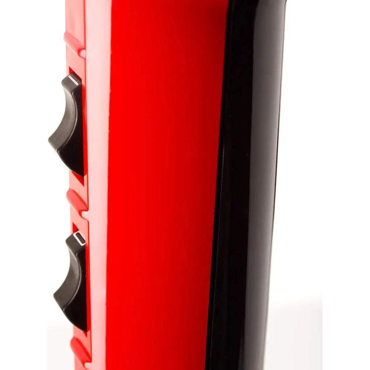 Side view of Elchim Classic 2001 Dryer buttons in red and black design, featuring high-pressure airflow and lightweight structure.