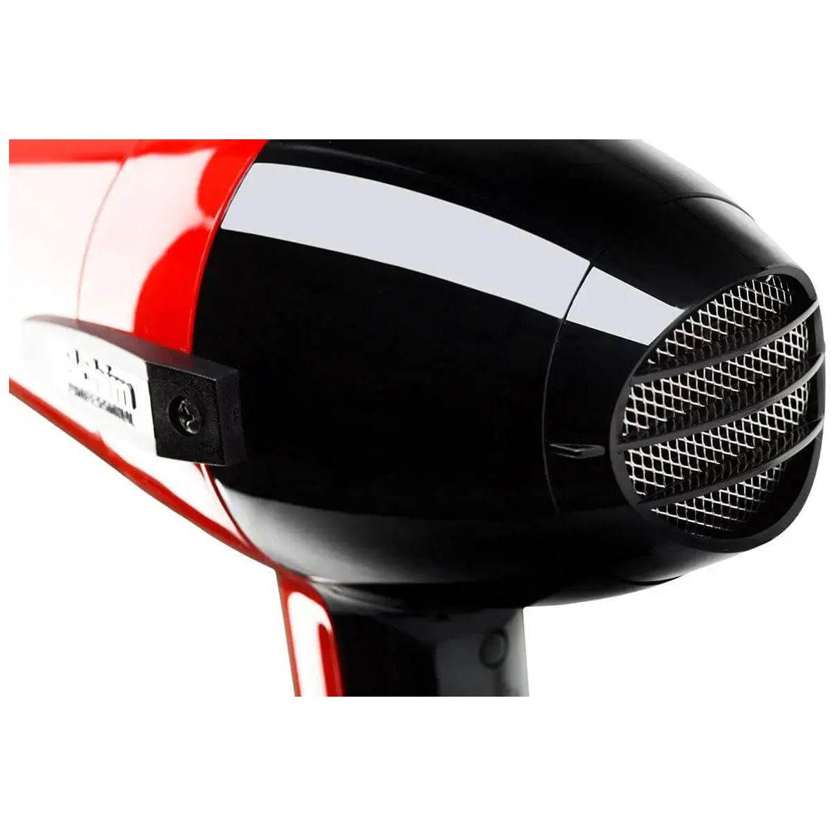 Elchim Classic 2001 Hair Dryer in black and red, lightweight professional design with high-pressure airflow, featuring a removable filter.