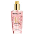Kerastase Elixir Ultime Hair Oil Bottle for color-treated hair, protects and enhances color vibrancy, suitable for all textures.