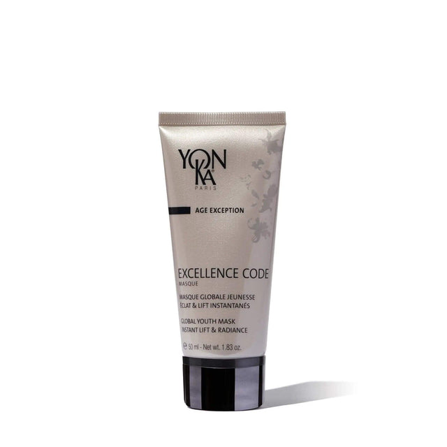Yonka Excellence Code Masque tube, premium anti-aging face mask for rejuvenating mature skin, 50ml.