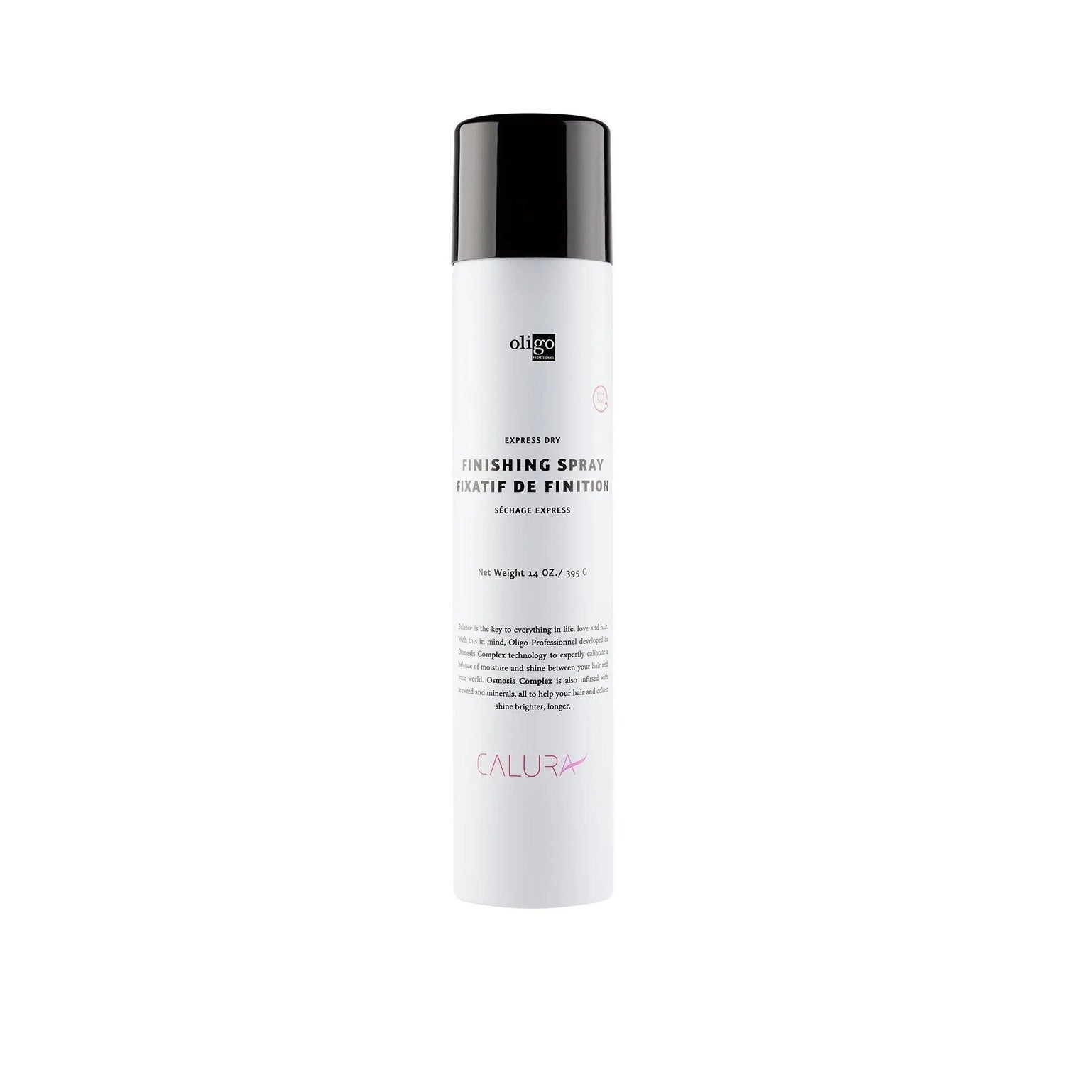 Express Dry Finishing Spray bottle with 360 Flip technology, vegan, paraben-free, gluten-free, and color-safe for flexible all-day hold.