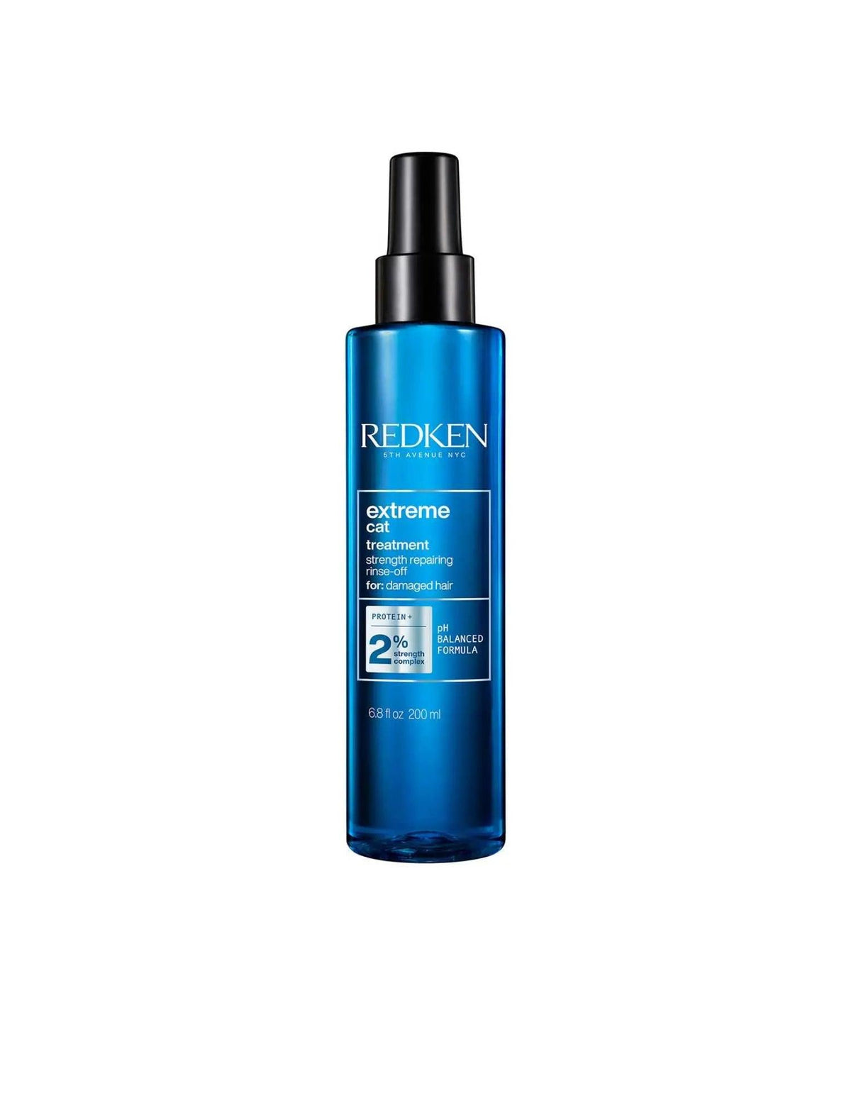 Redken Extreme Cat Treatment bottle for damaged hair, protein treatment for all hair types and textures, 200ml.