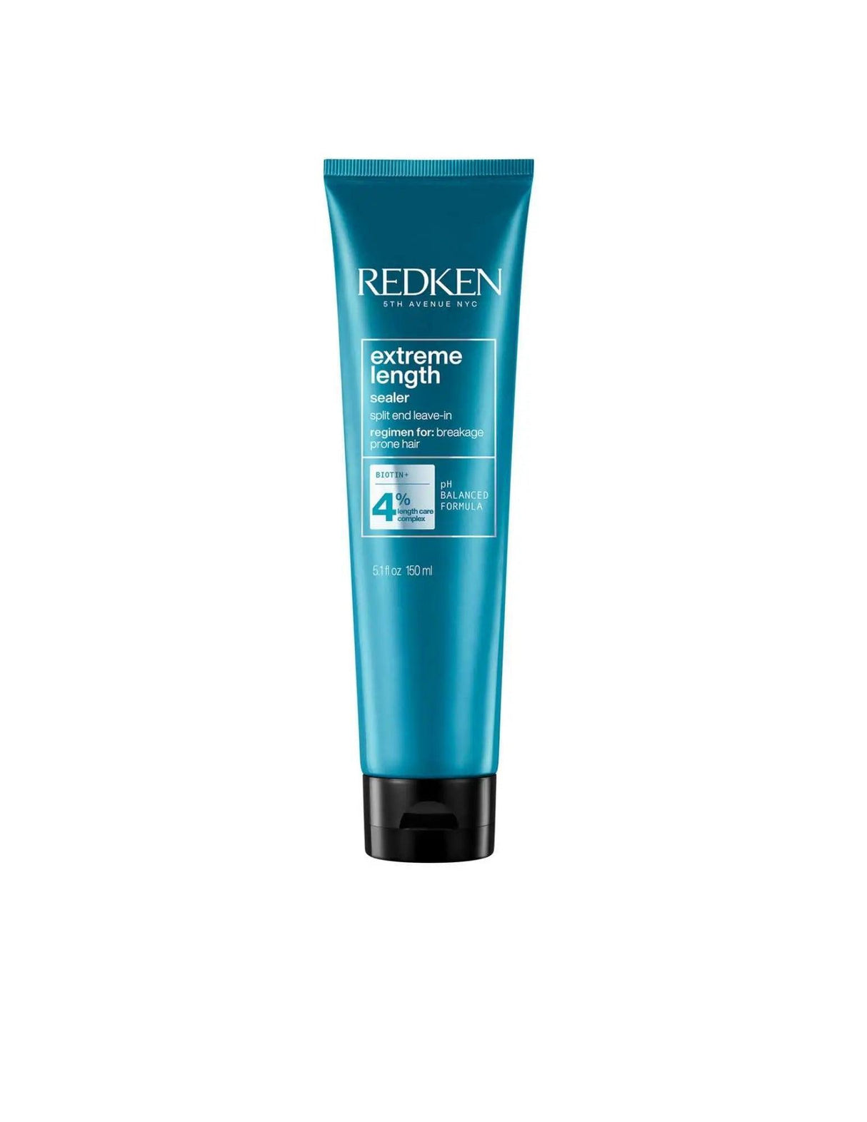 Redken Extreme Length Sealer tube for strengthening and reinforcing hair, ideal for reducing breakage and enhancing length.