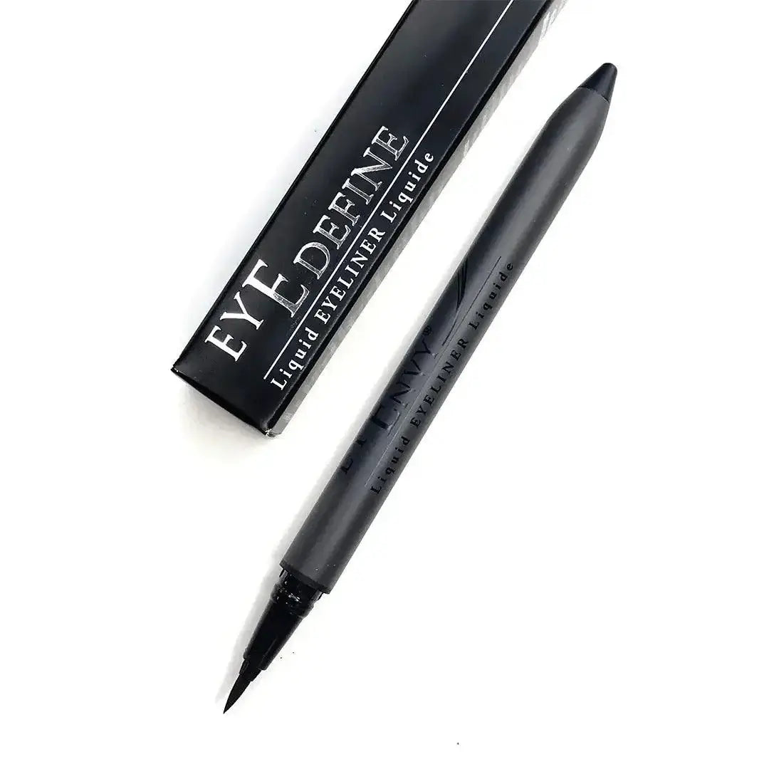 Eyedefine by Eyenvy® black liquid eyeliner with ergonomic design for precision and water-resistant application, 0.70ml
