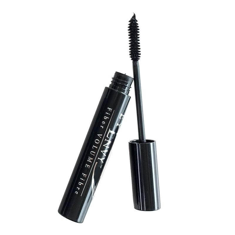 Eyenvy Fiber Mascara with tapered brush for thickening and lengthening lashes in a single stroke, water resistant, ophthalmologically tested.