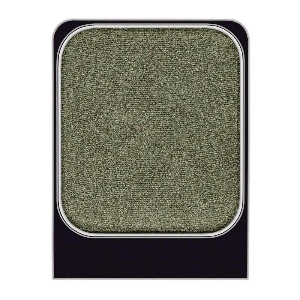 Malu Wilz Eyeshadow 1.4g in olive green shade, offering vibrant color and depth for eye makeup. Premium quality, smooth application.