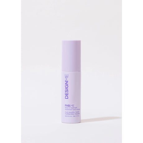 Fab.Me Leave-In Treatment Travel Size bottle for detangling, heat protection, conditioning, and shine enhancement.