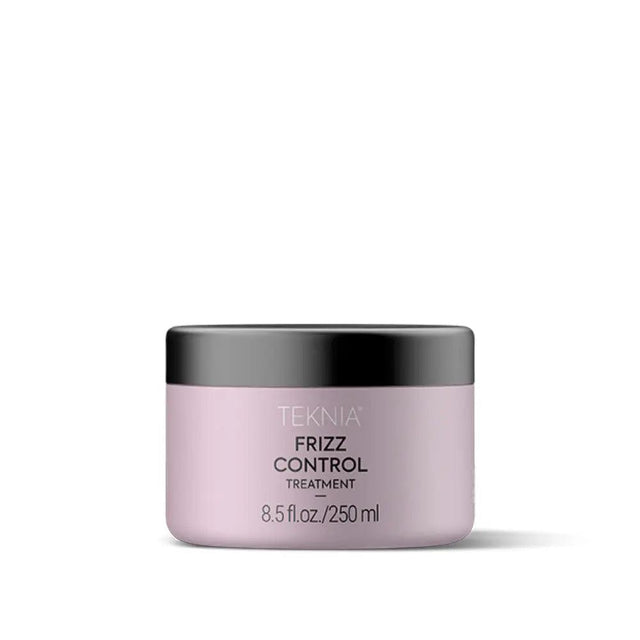 Frizz Control Treatment jar, 8.5 fl oz, smooths and hydrates hair, with ylang ylang scent for straight and curly hair care.