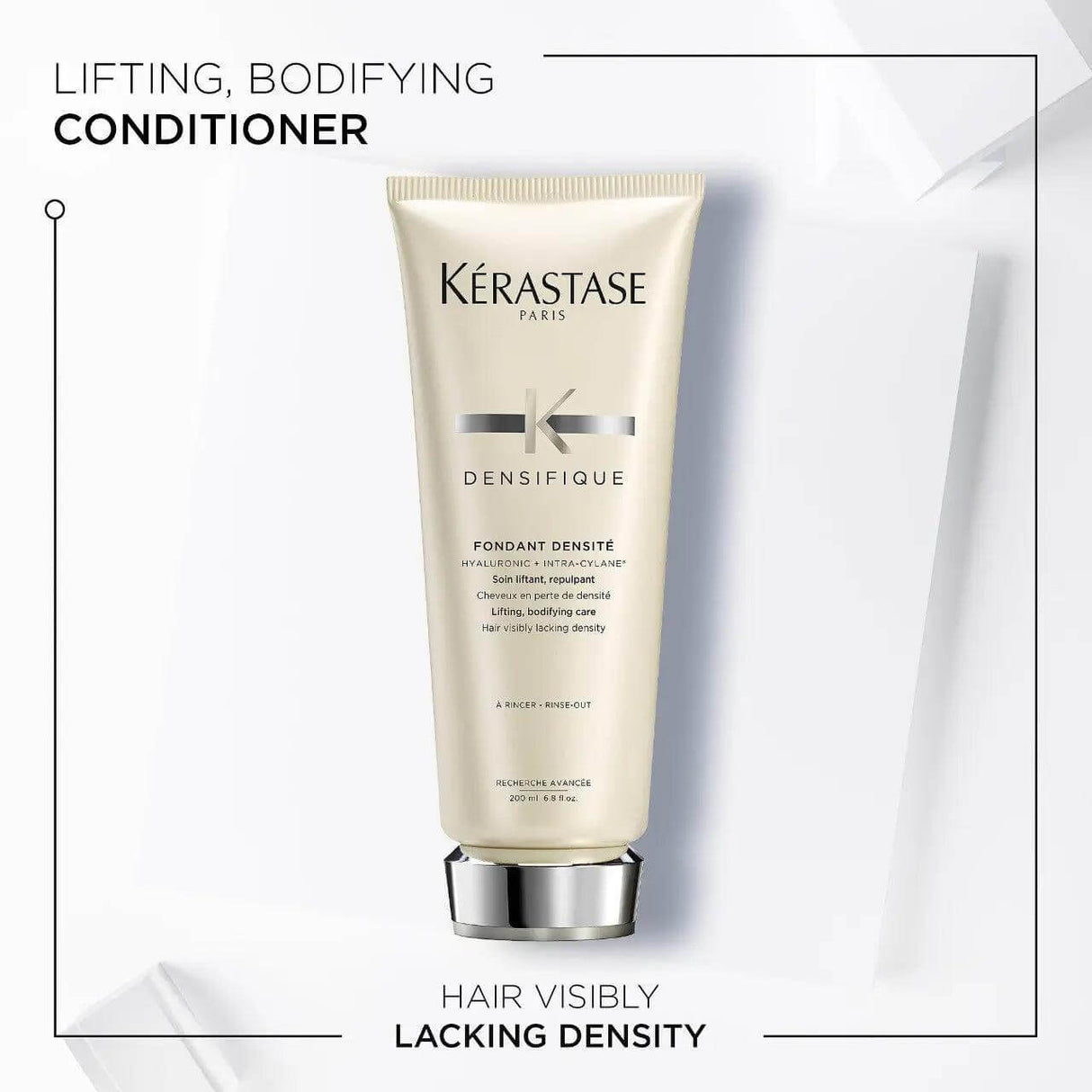 Kérastase Fondant Densité Conditioner for enhancing volume in fine, thinning hair. Lifting and moisturizing formula for all hair textures.