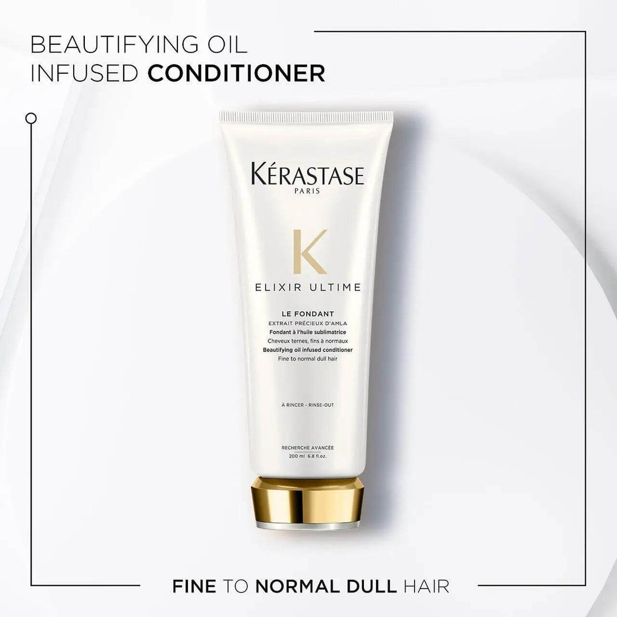 Kérastase Fondant Elixir Ultime Conditioner for fine to normal dull hair, enhances shine and provides intense hydration.