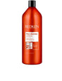 Redken Frizz Dismiss Conditioner 1L bottle, reduces frizz, smooths and detangles hair for all types and textures, enhances manageability.