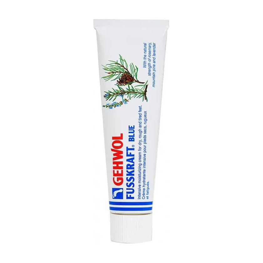 Gehwol Fusskraft Blue 75ml tube for dry rough skin with natural oils, Aloe Vera & Urea to prevent odour and restore smoothness.