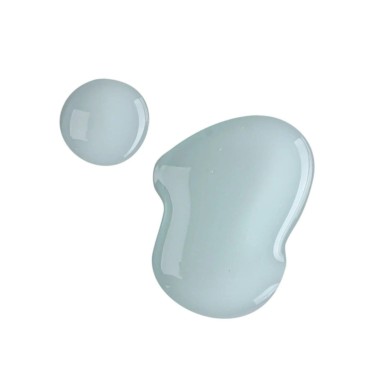 Texture of Yonka Gel Nettoyant mild cleansing gel on white background.