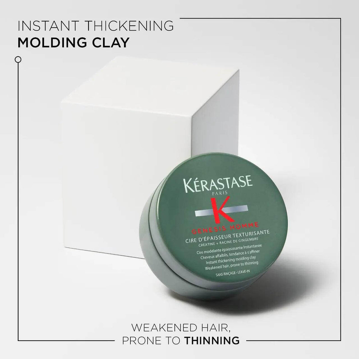 Genesis Homme Cire d'Épaisseur Texturisante by Kérastase for instant thickening and hair structure definition.