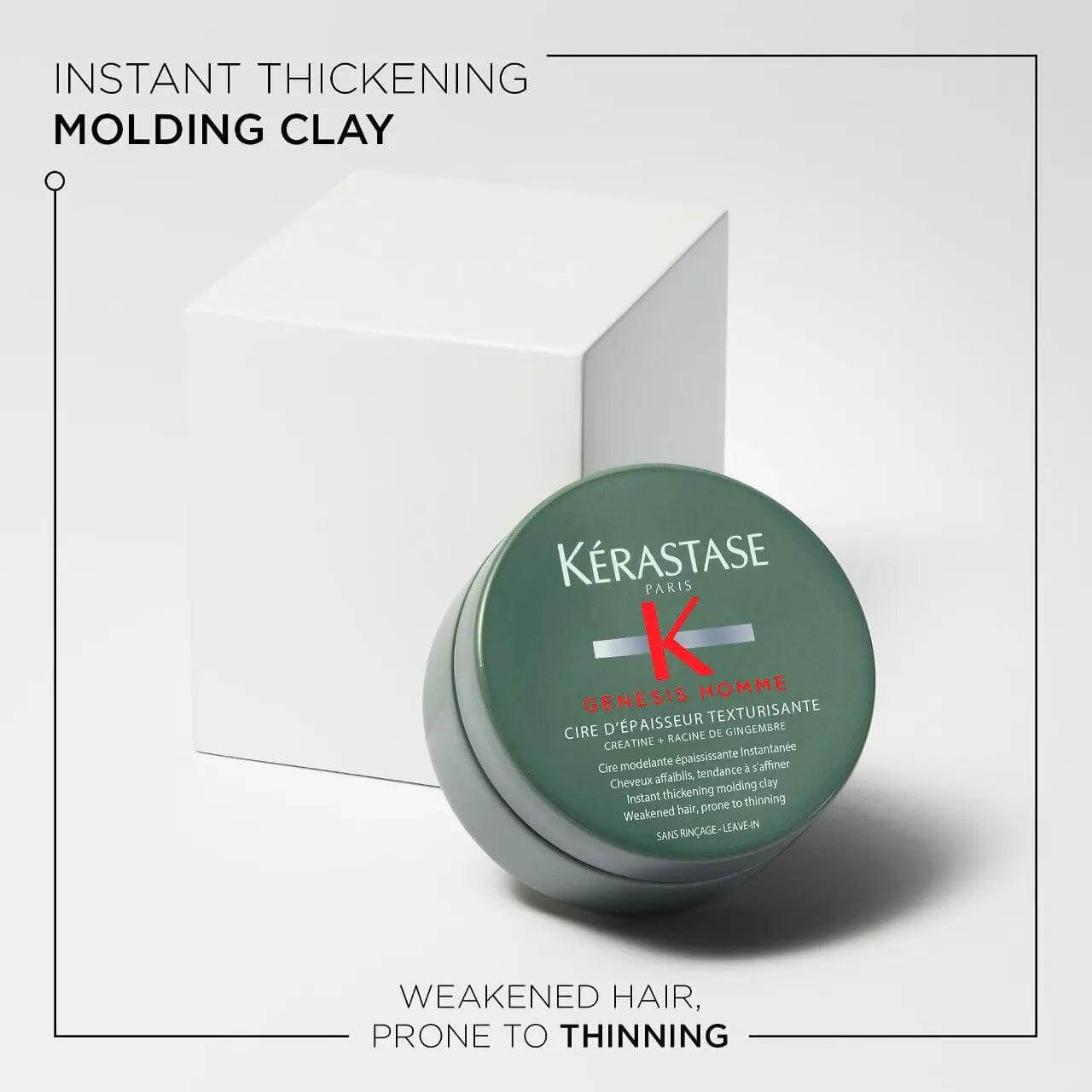 Genesis Homme Cire d'Épaisseur Texturisante by Kérastase for instant thickening and hair structure definition.