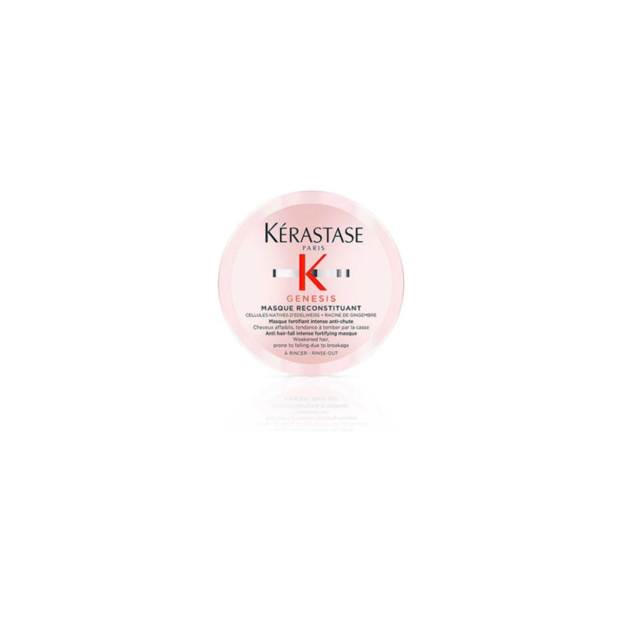 Kérastase Genesis Masque Reconstituant for restoring and fortifying damaged hair, suitable for all textures, combats dryness and breakage.