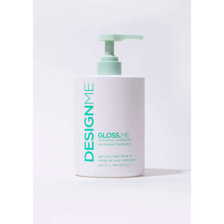 Gloss.Me Hydrating Conditioner Jumbo bottle with pump, designed to enhance smoothness, lock in moisture, and add shine to hair.