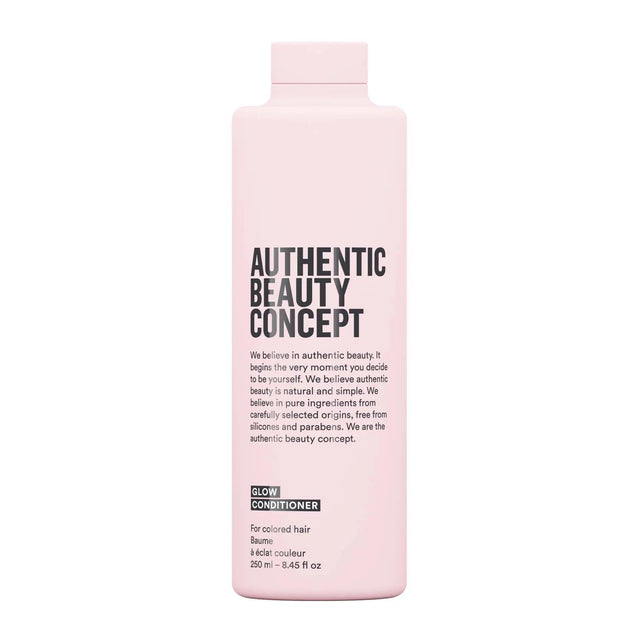 Authentic Beauty Concept Glow Conditioner bottle for colored hair, hydrates and maintains color, vegan and cruelty-free, 250ml size.