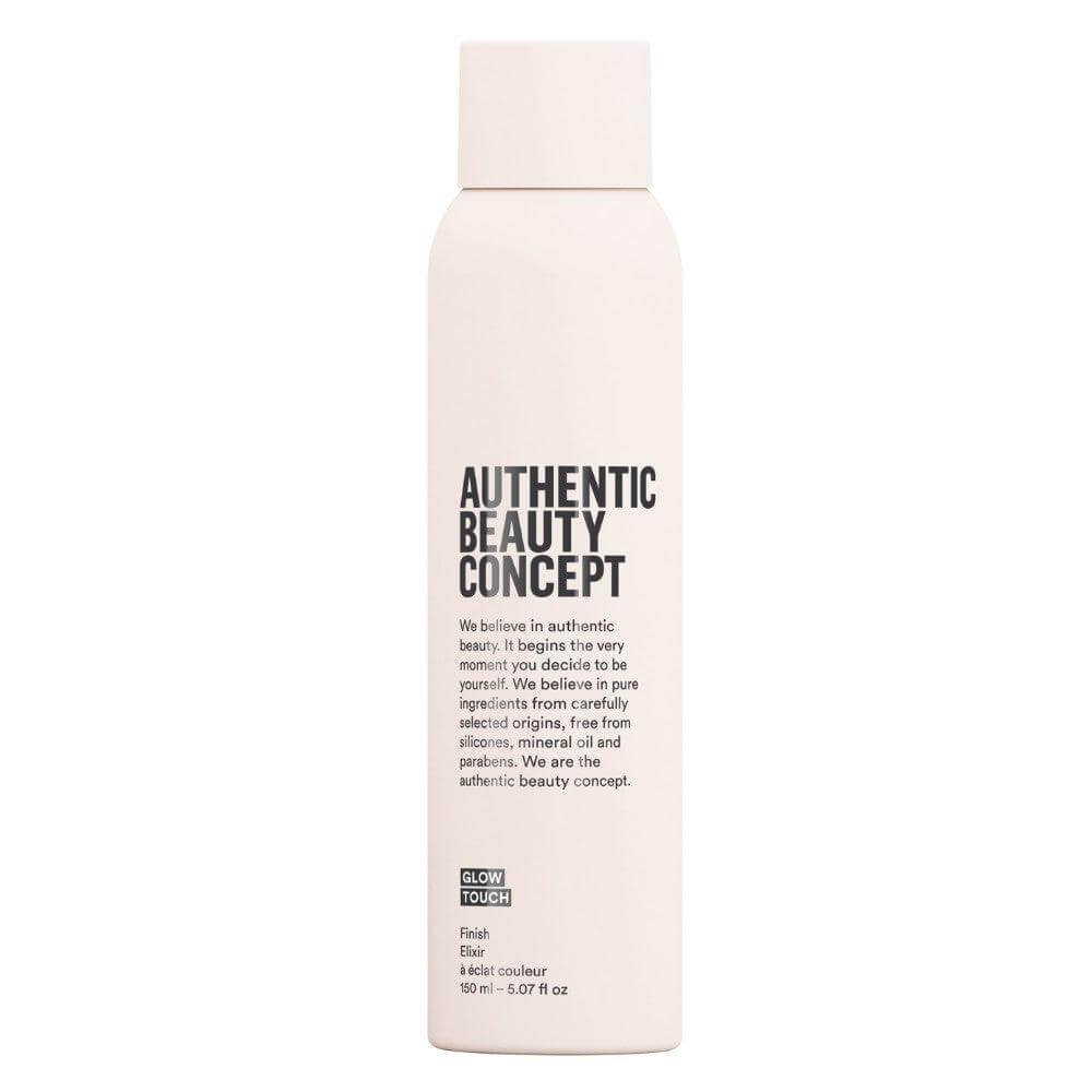 Glow Touch by Authentic Beauty Concept - lightweight mist for shine and softness, silicone-free and vegan-certified bottle.