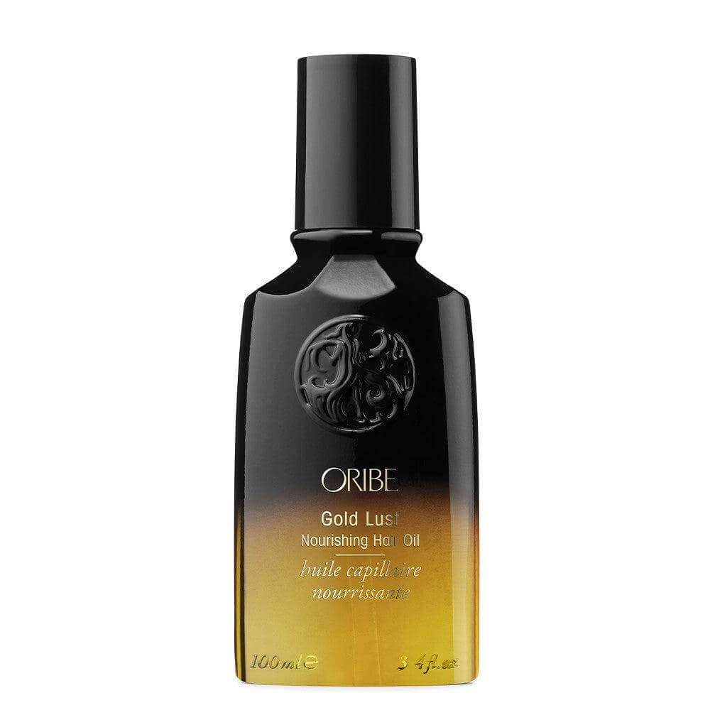 Gold Lust Nourishing Hair Oil bottle for enhancing hair's condition and manageability.