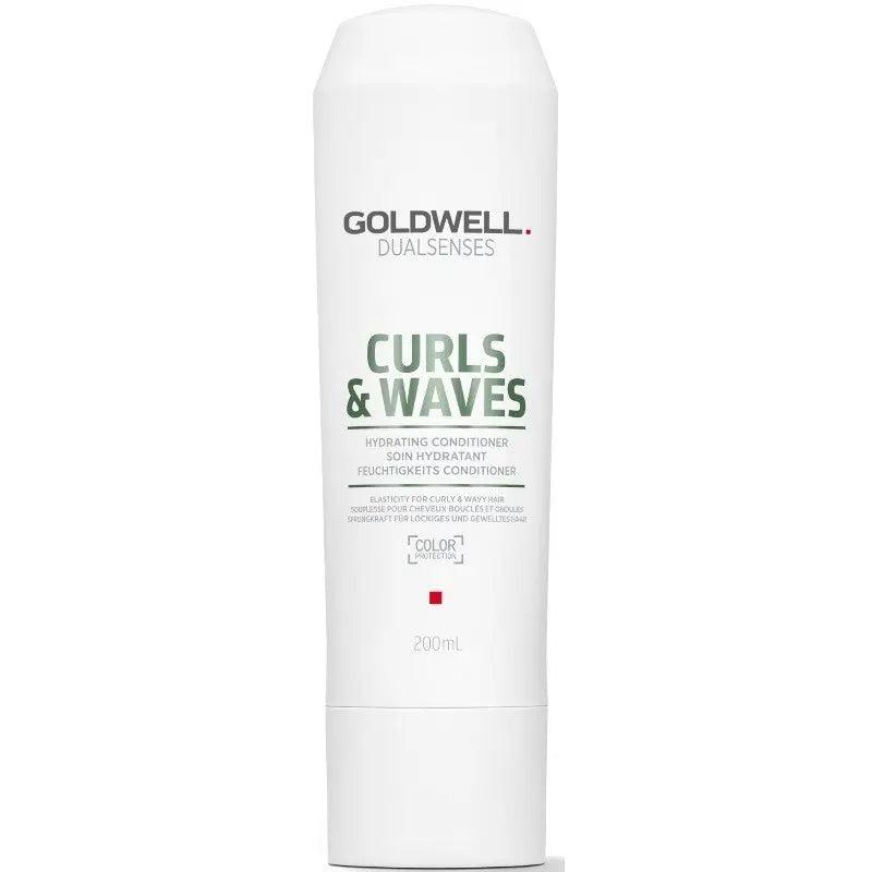 Goldwell Dualsenses Curls & Waves Conditioner for curly hair 200ml, hydrates and softens with microPROtec complex and milk protein.