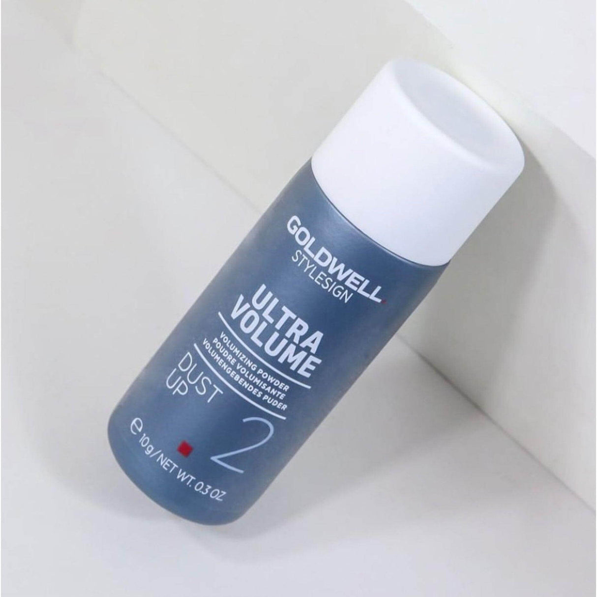 Goldwell Stylesign Ultra Volume Dust Up Volumizing Powder bottle for flexible volume and instant fullness, 10g.