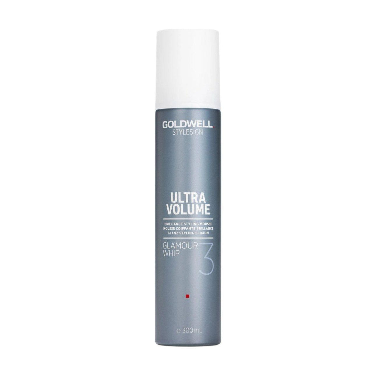 Goldwell Stylesign Ultra Volume Glamour Whip Styling Mousse 300ml bottle for hair shine and volume.