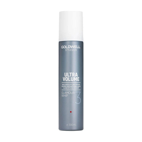 Goldwell Stylesign Ultra Volume Glamour Whip Styling Mousse 300ml bottle for hair shine and volume.