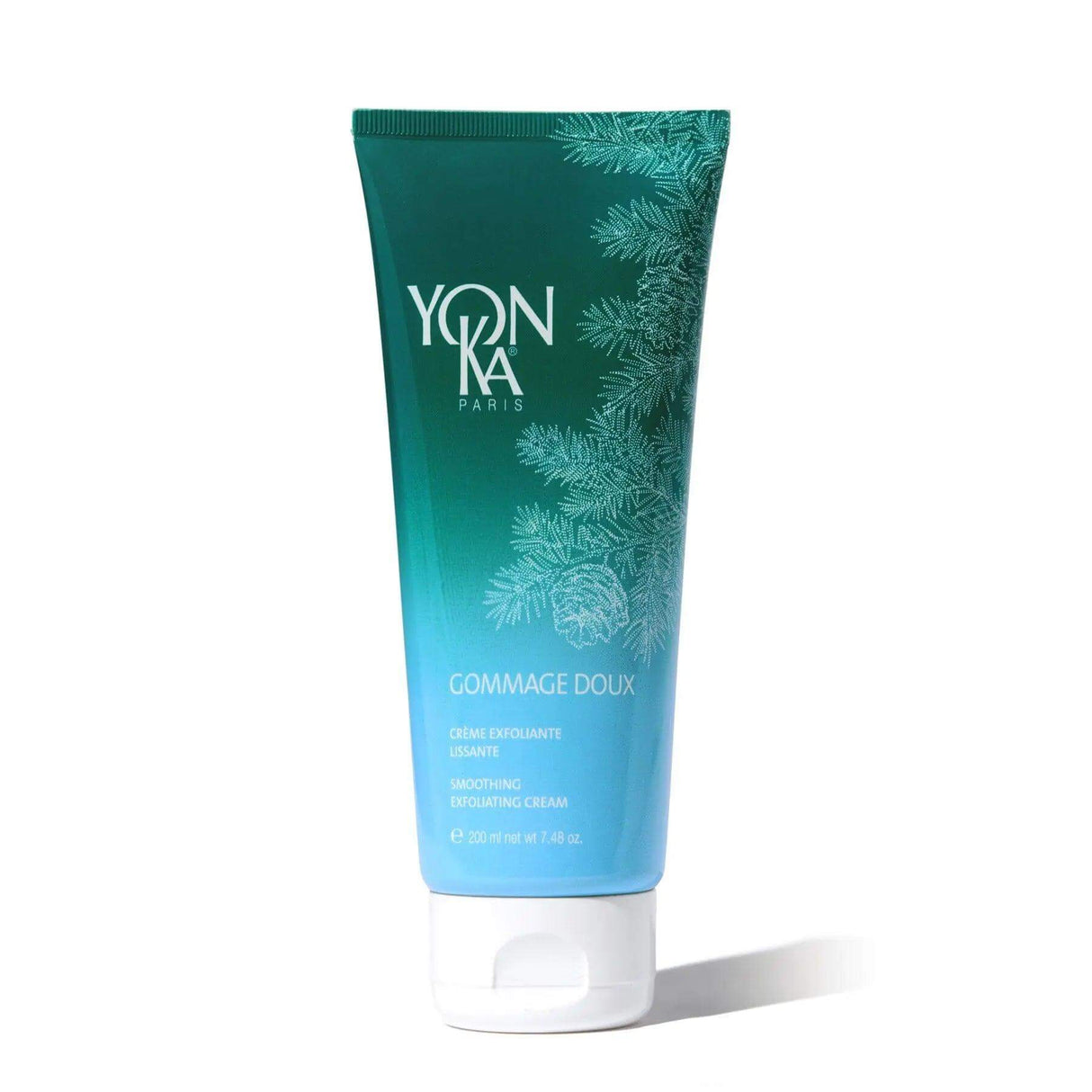Yonka Gommage Doux Silhouette exfoliating gel for smooth, radiant skin in 200ml bottle, suitable for all skin types, reduces dullness.