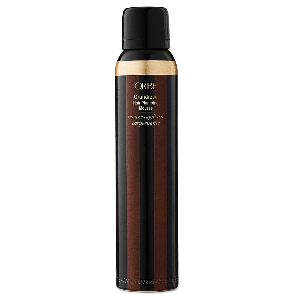 Bottle of Grandiose Hair Plumping Mousse for adding volume to fine hair.