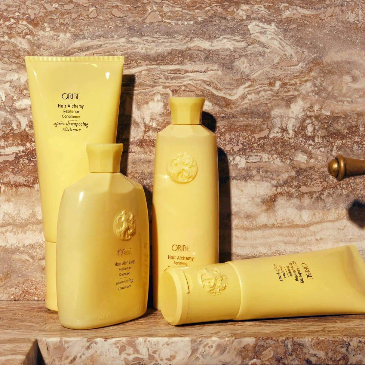 Hair Alchemy Resilience Conditioner with hydrating and strengthening properties, featuring chia seed and bamboo leaf.