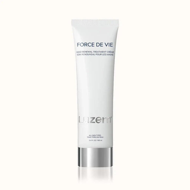 Luzern Force De Vie Hand Renewal Treatment Creme for deep hydration and age-defying care, 75ml tube.