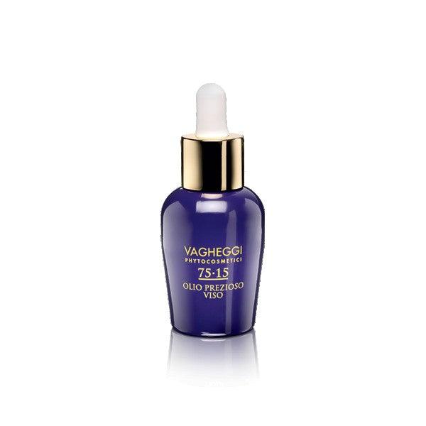 75-15 Precious Oil Face bottle with rich texture for youthful complexion and hydration.