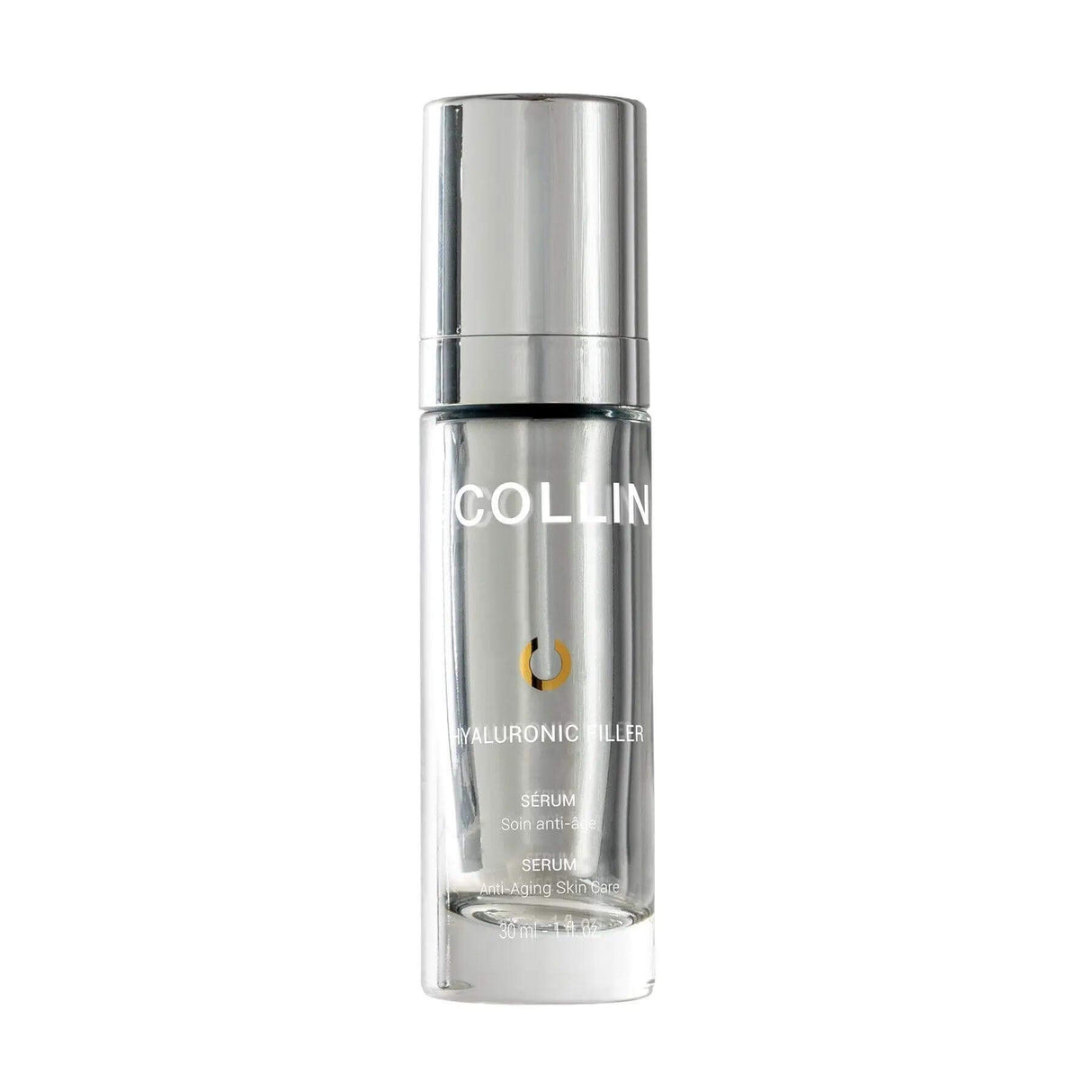 Hyaluronic Filler Serum bottle with advanced 4% H.A. Complex for deep hydration and wrinkle reduction, featuring Cosmetic Drone™ technology.