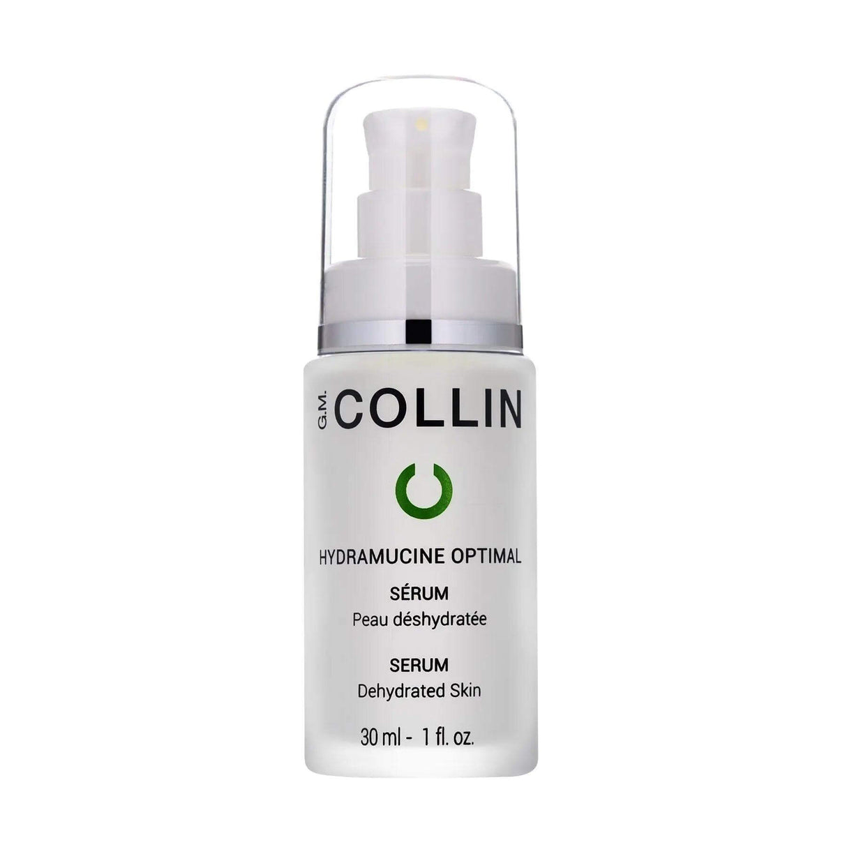 Hydramucine Optimal Serum for acne and irritation, 30ml bottle of professional-grade essential oil skincare solution.