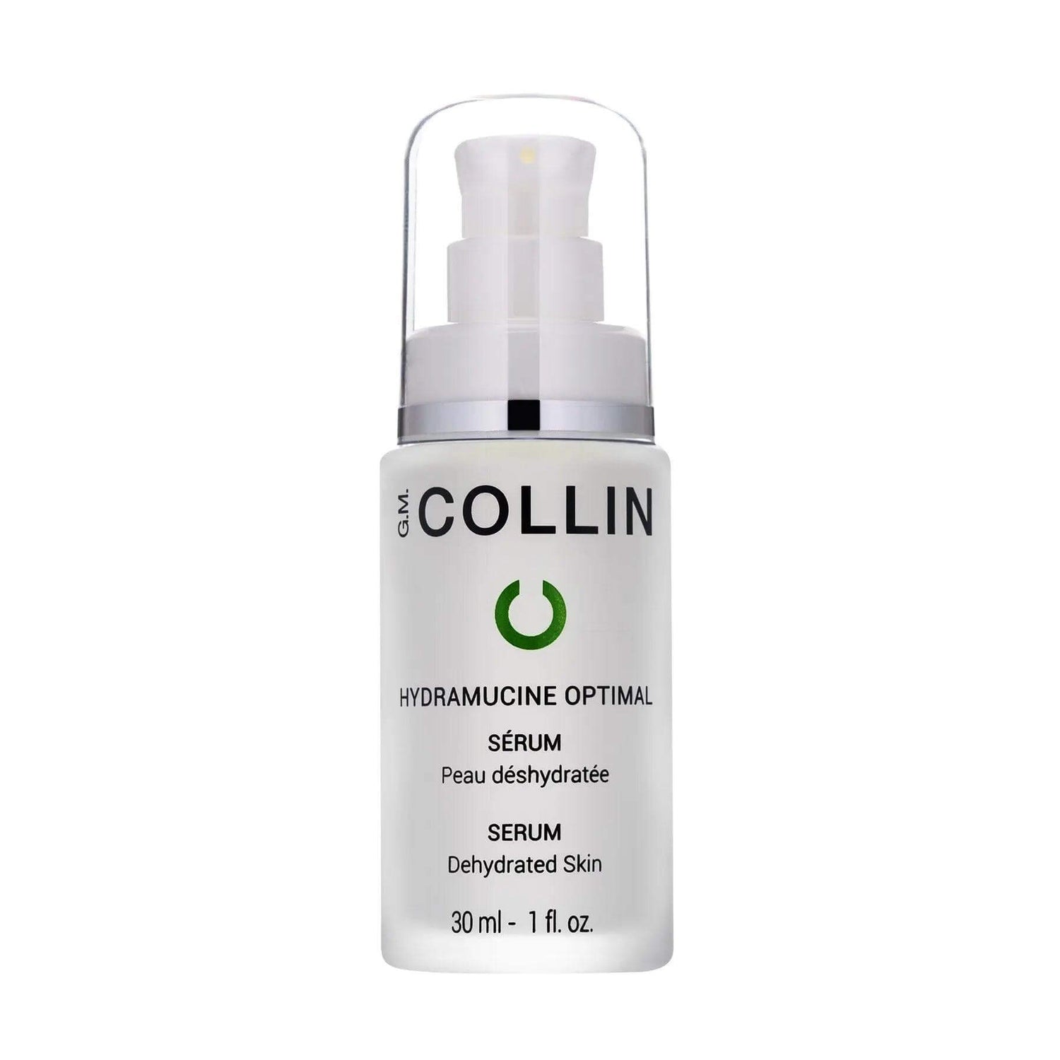 Hydramucine Optimal Serum for acne and irritation, 30ml bottle of professional-grade essential oil skincare solution.