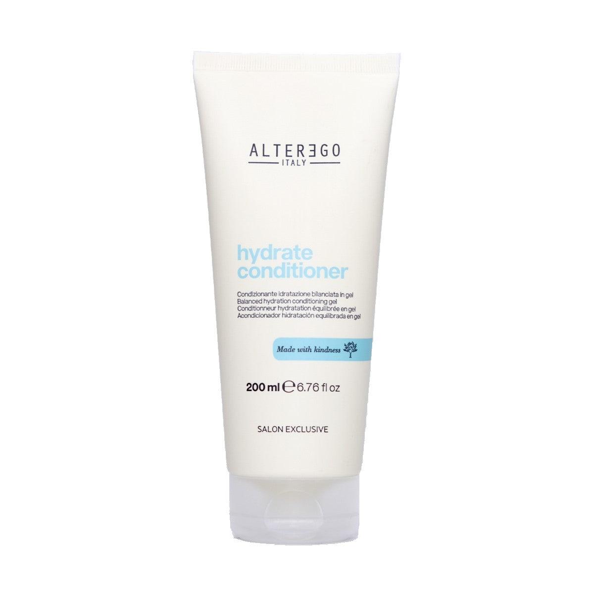 Alter Ego Hydrate Conditioner tube, sulfate-free, enhances hair hydration, elasticity, detangles, 200ml salon exclusive product