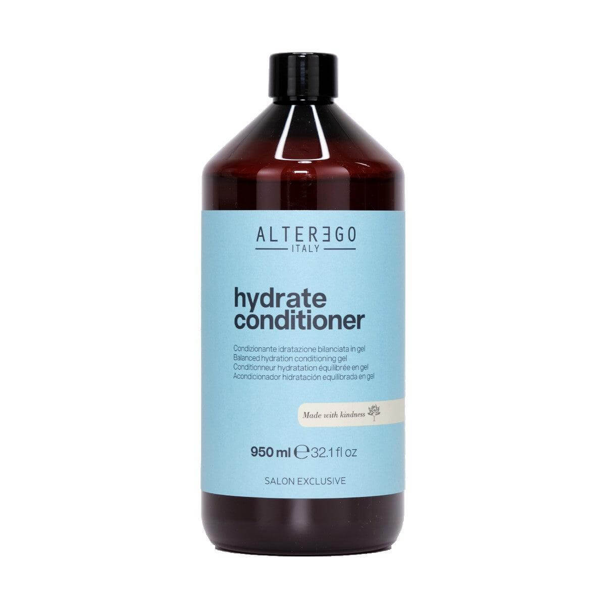 Hydrate Conditioner bottle, 950 ml, enhances hair hydration, elasticity, sulfate-free, paraben-free, silicone-free formula.