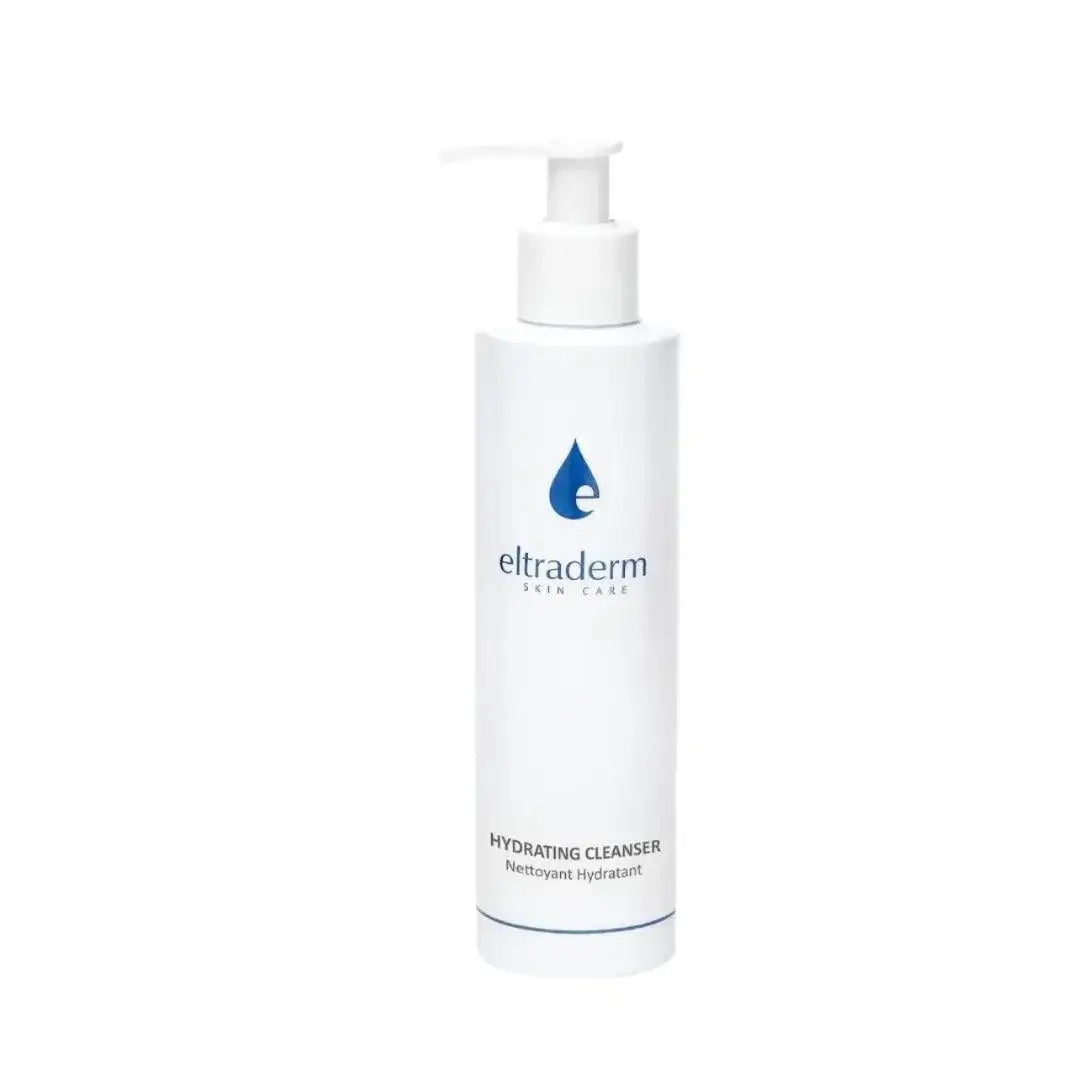 Hydrating Cleanser bottle with coconut butter, aloe vera, and vitamin E formula for soft, smooth, and moisturized skin.