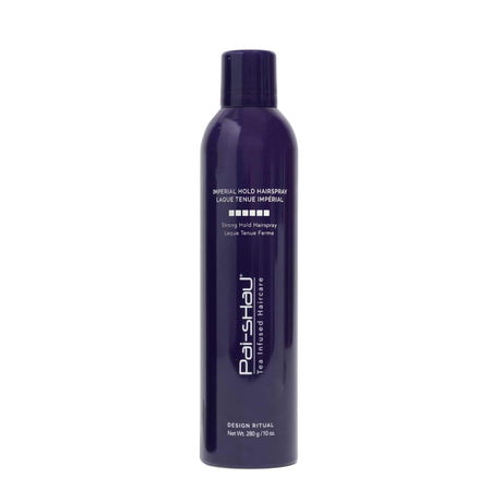 Bottle of Imperial Hold Hairspray providing exceptional hold and shine for styled looks with Signature Tea Complex.