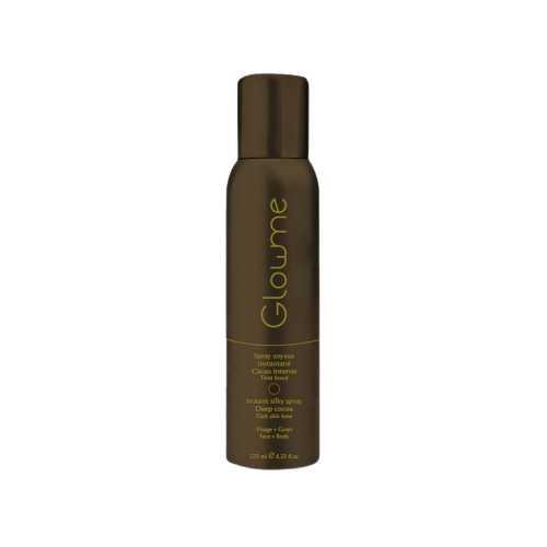 Instant Silky Spray self-tanning product for intense, even bronzed complexion with 360-degree application, 220 ml bottle.